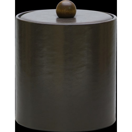 Glamour Line 3 Quart Round Ice Bucket, Mocha Brown